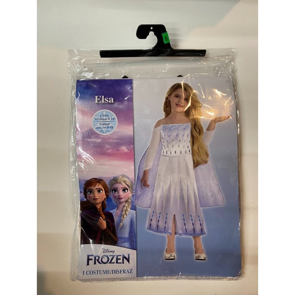 Disney Frozen Elsa Child 1 Piece Costume Dress Girl's Size Medium 8-10 NEW